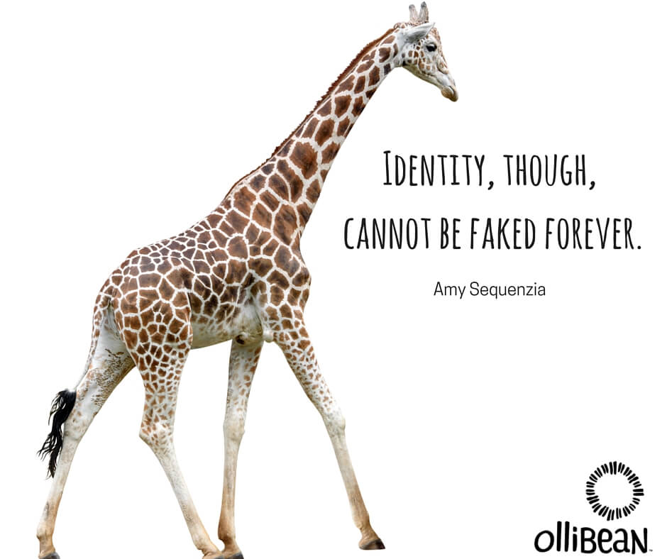 Picture of a giraffe . Identity, though, cannot be faked forever. 
