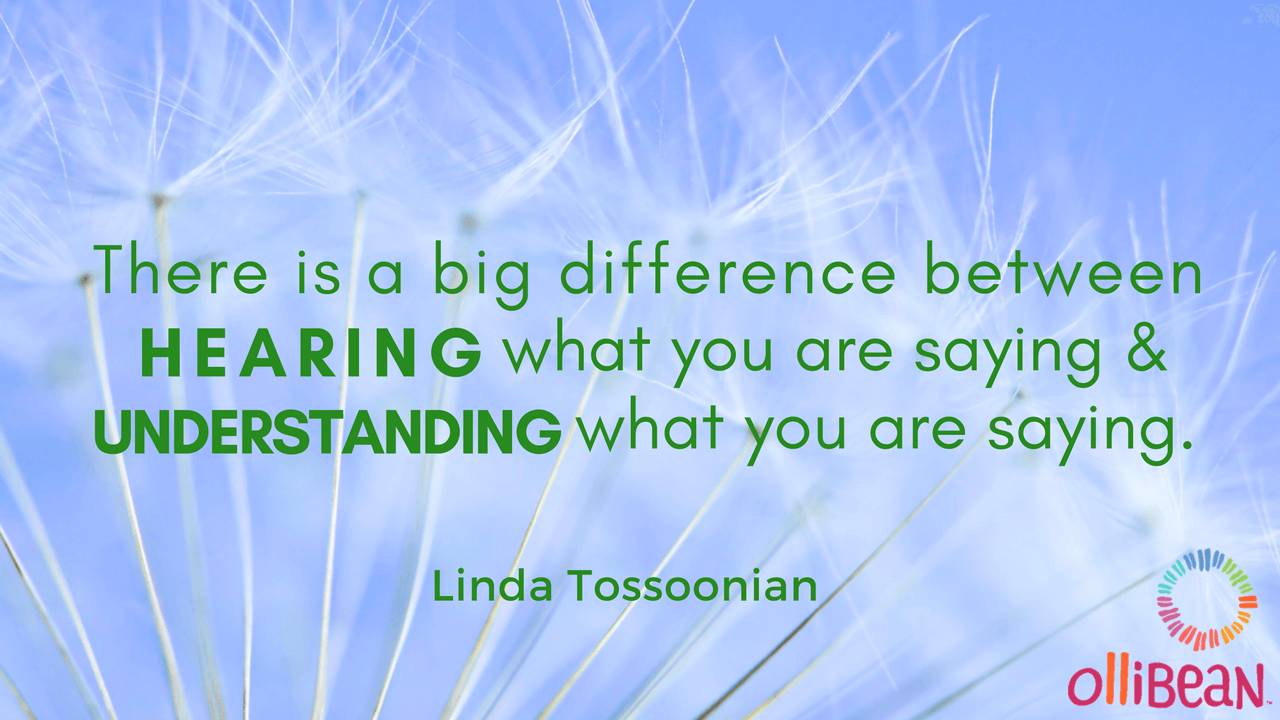 There is a big difference between HEARING what you are saying & UNDERSTANDING what you are saying. Linda Tossoonian on Ollibean